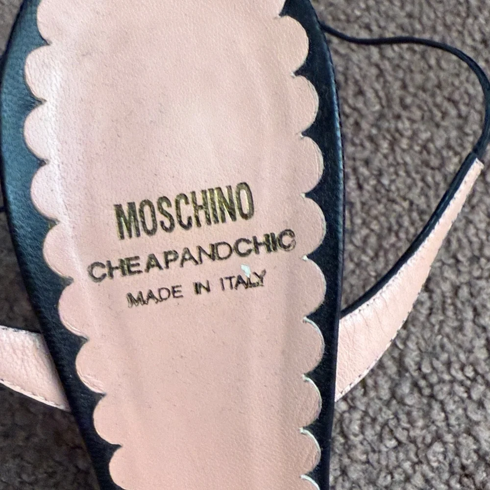 Moschino Black and Yellow Floral Heels - Picture 5 of 6